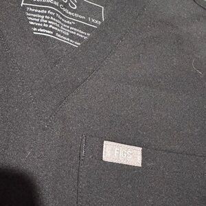 FIGS Black Scrub Top